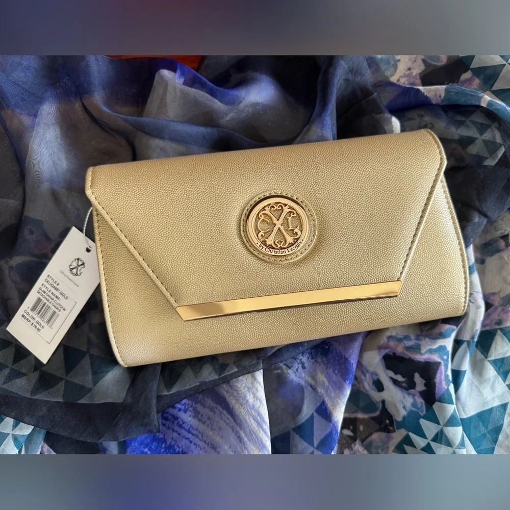 CXL by Christian Lacroix Glam Caviar Clutch – Gold